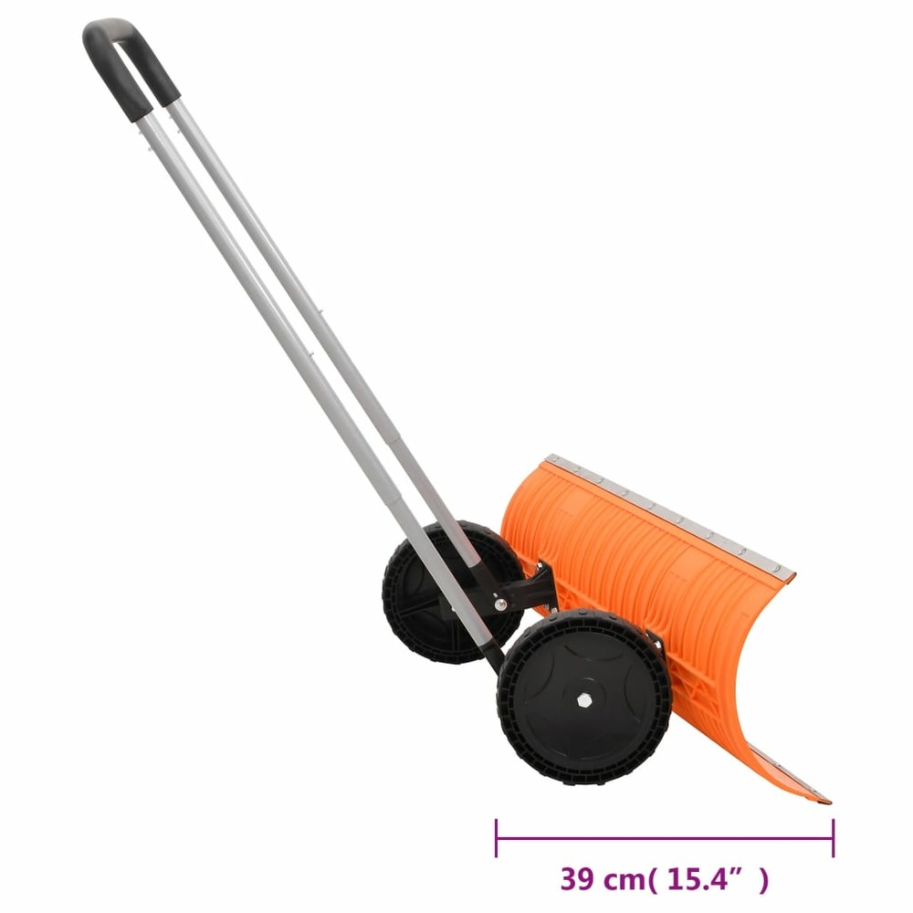 Pelle à neige avec poignée extensible orange 96cm lame en acier