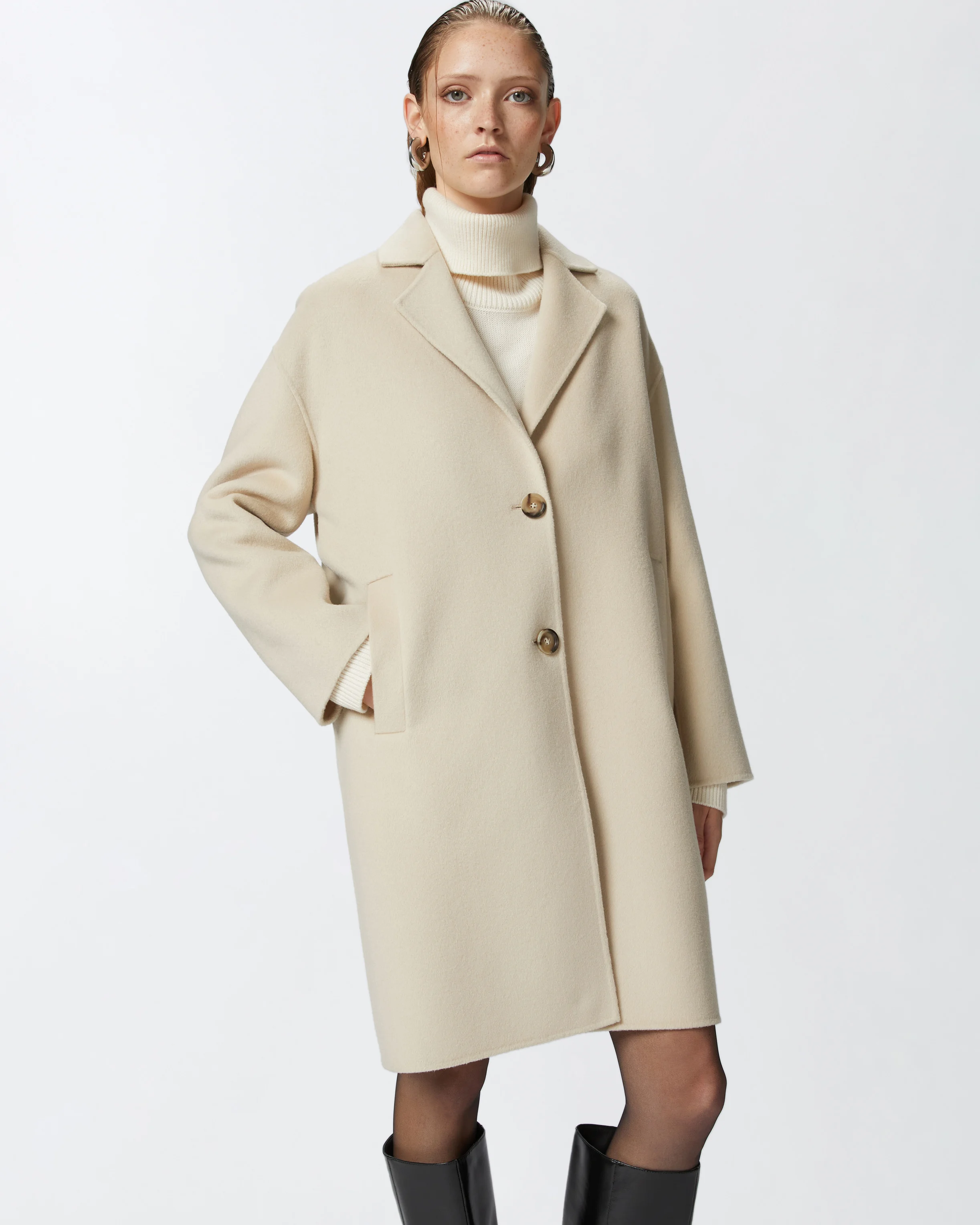 Manteau droit classique | Beige