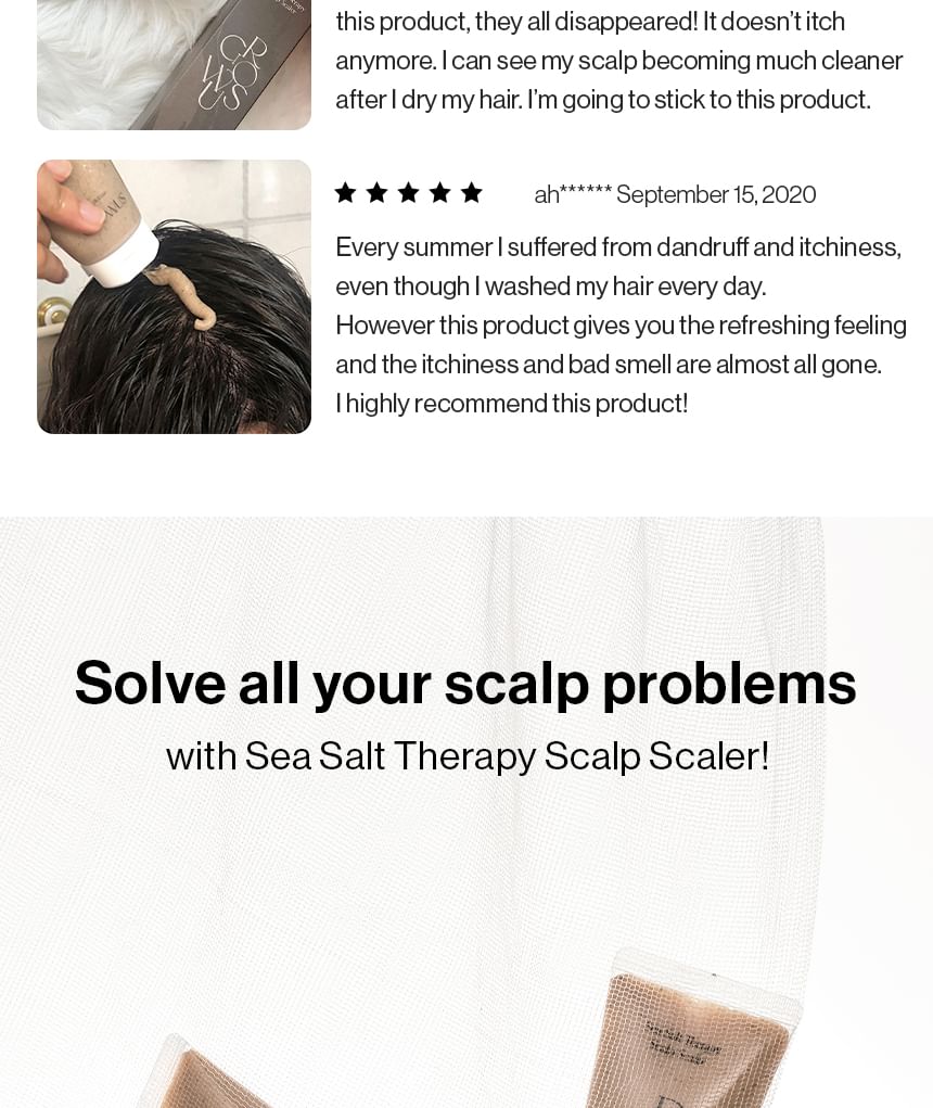 GROWUS - Jumbo Hoofdhuid Scaler met Zeezouttherapie