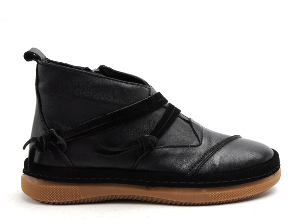 Coco abricot boots bottine plates femme pollat  mollat noir