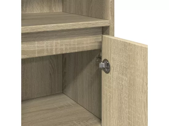 Armoire de salle de bain Chêne sonoma 30x30x183,5 cm Aggloméré