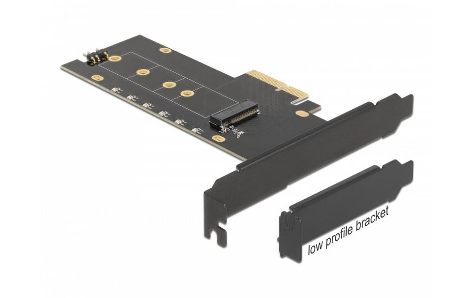 Host Bus Adapter PCIe x4 - M.2, NVMe, Key M, RGB-LEDPCI-Express x4 Schnittstellenkarte mit einem M.2-Slot und RGB-LED-Beleuchtung