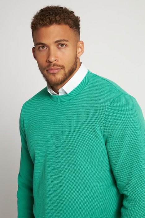 Pullover, Strukturstrick, Vintage Look, Rundhals