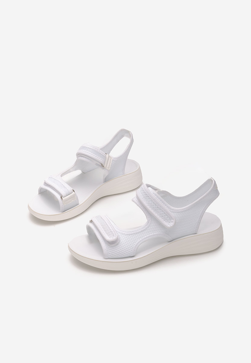 Sandales plates blanches Aldana