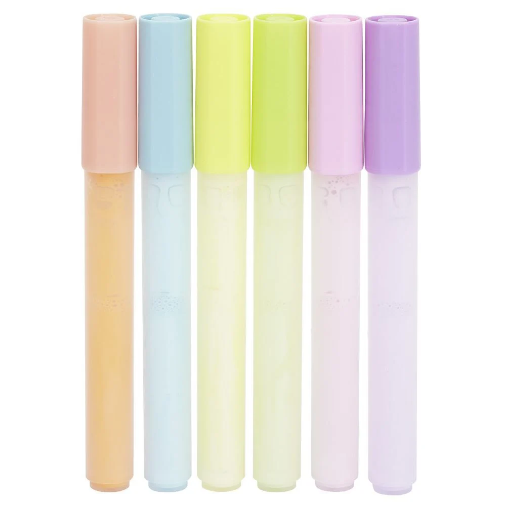 Marqueur acrylique pastel pointe moyenne 2-3mm x6