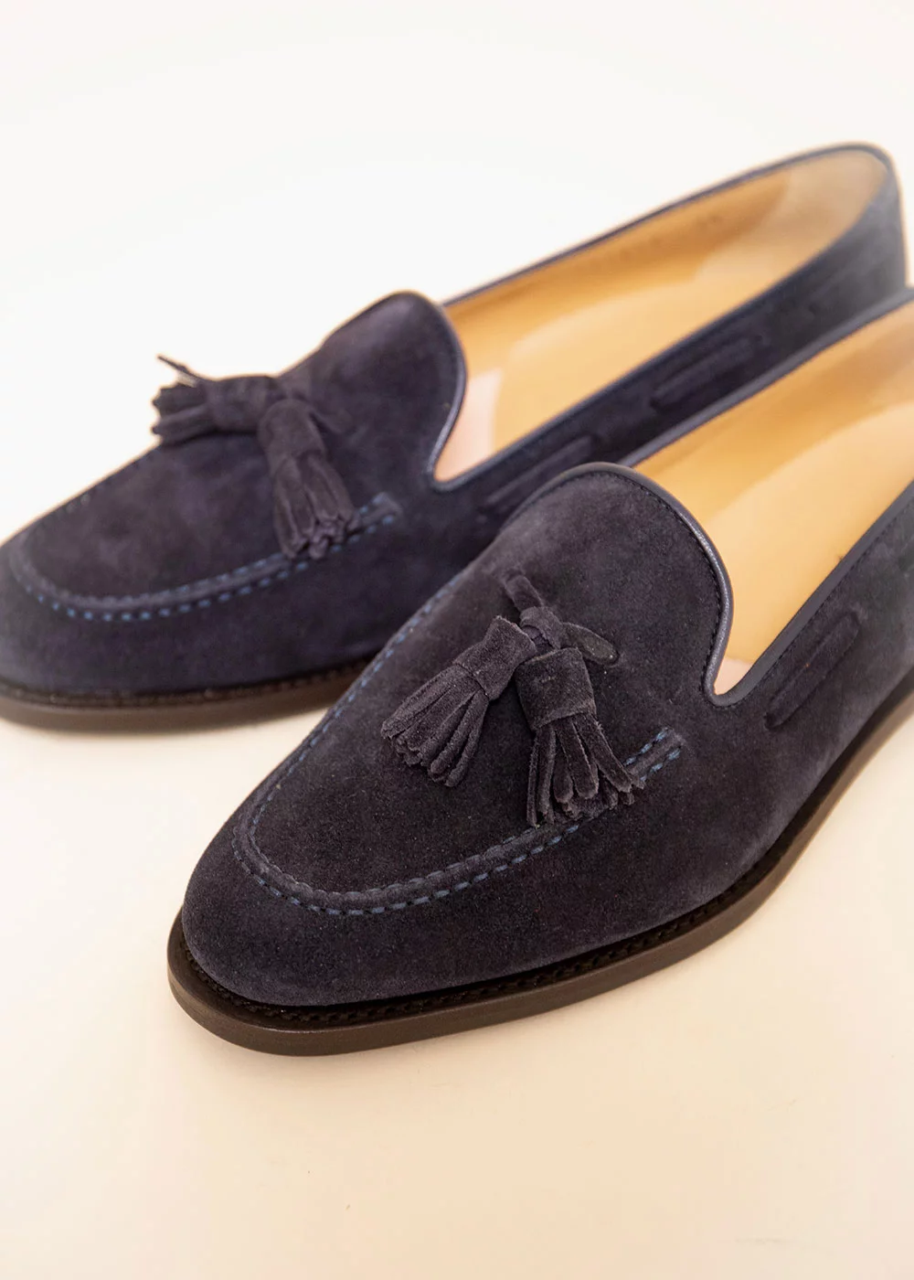 TASSEL LOAFER CUIR VELOURS MARINE