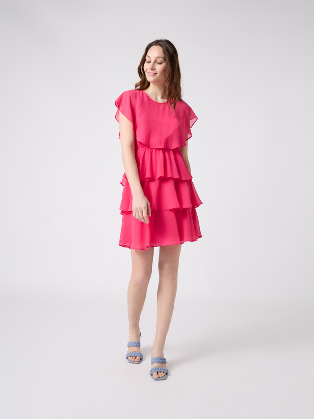 Robe courte à volants