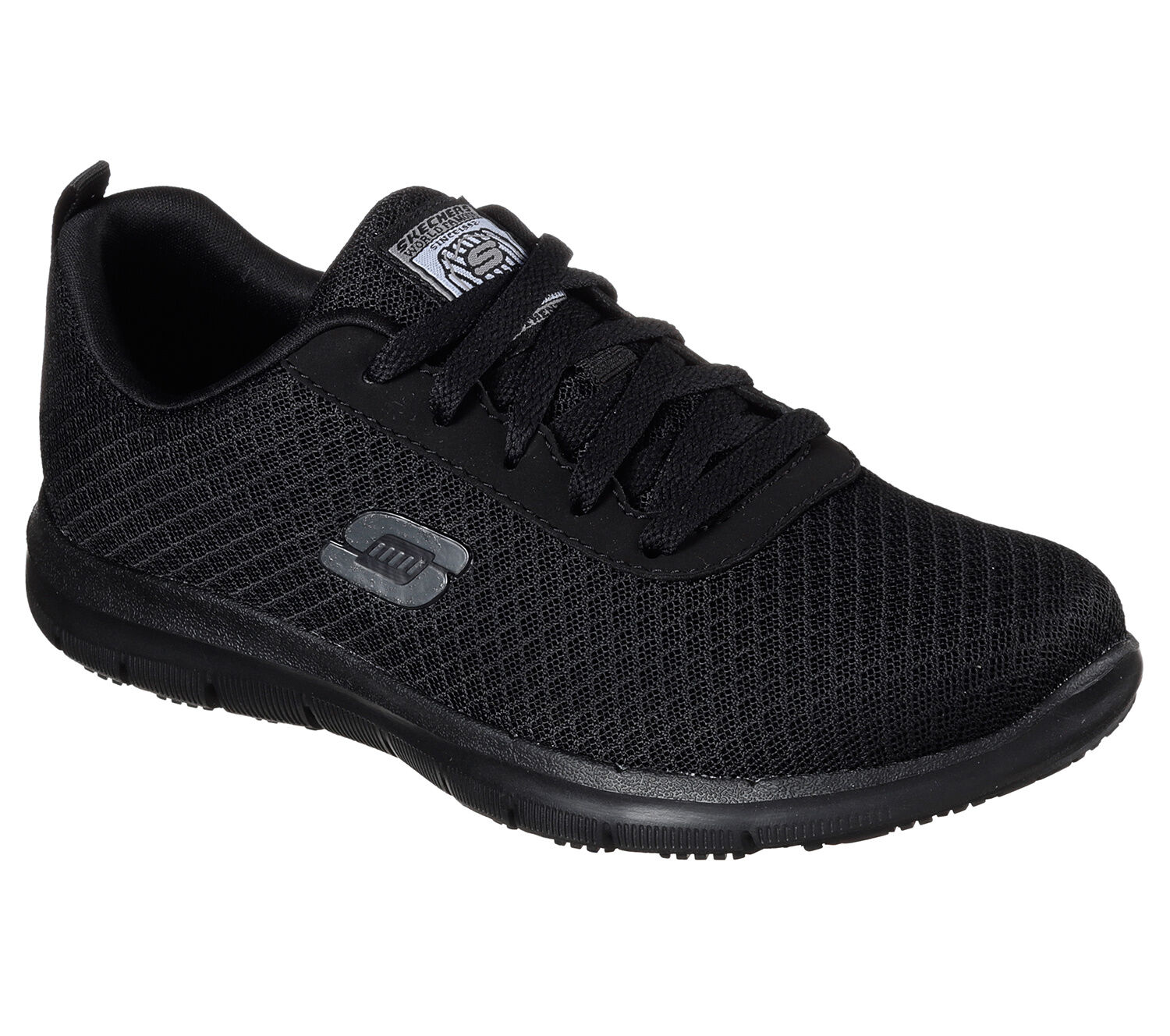 SKECHERS WORK Damen-Schnürschuh schwarz