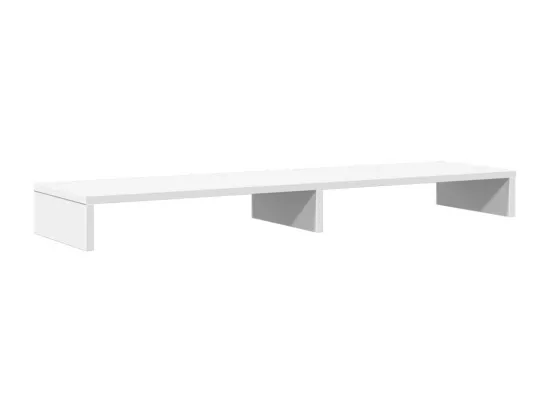 Support de moniteur blanc 100x27x10 cm bois d'ingénierie
