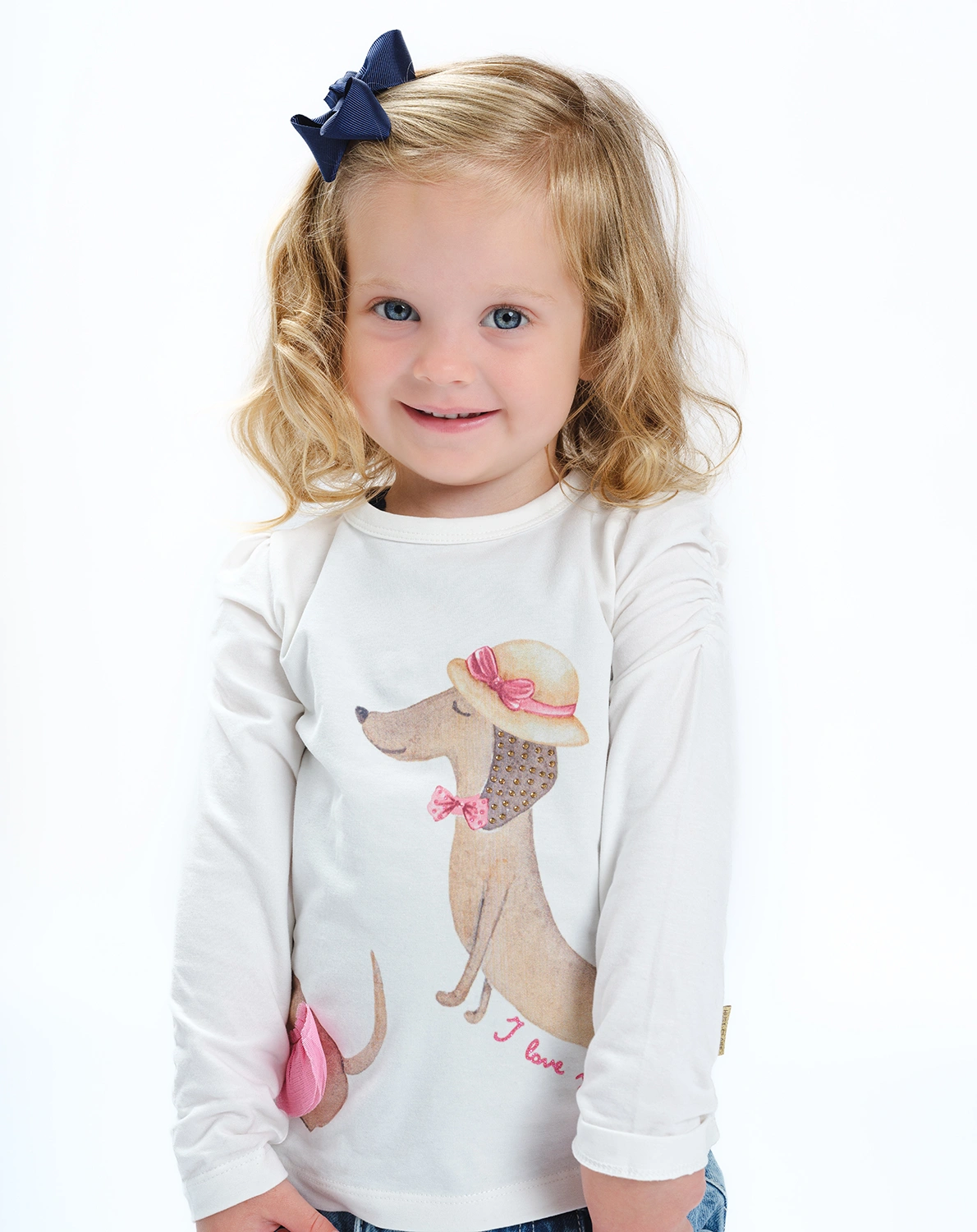 Langarmshirt ANGELA DOG in ivory