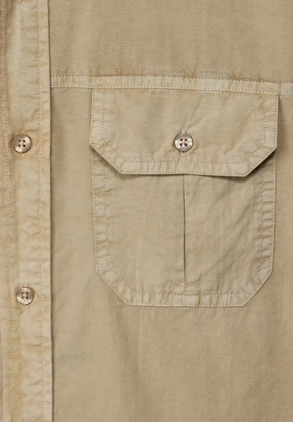 Hemd in washed Optik - dune sand