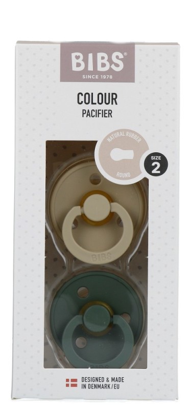bibs Fopspeen 2 Vanilla/Pine 2 Stuks
