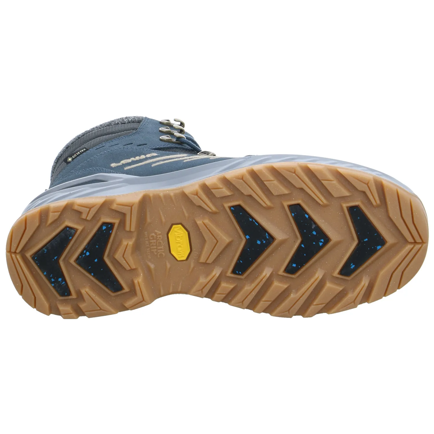 LOWA Snowboots Blau Leder