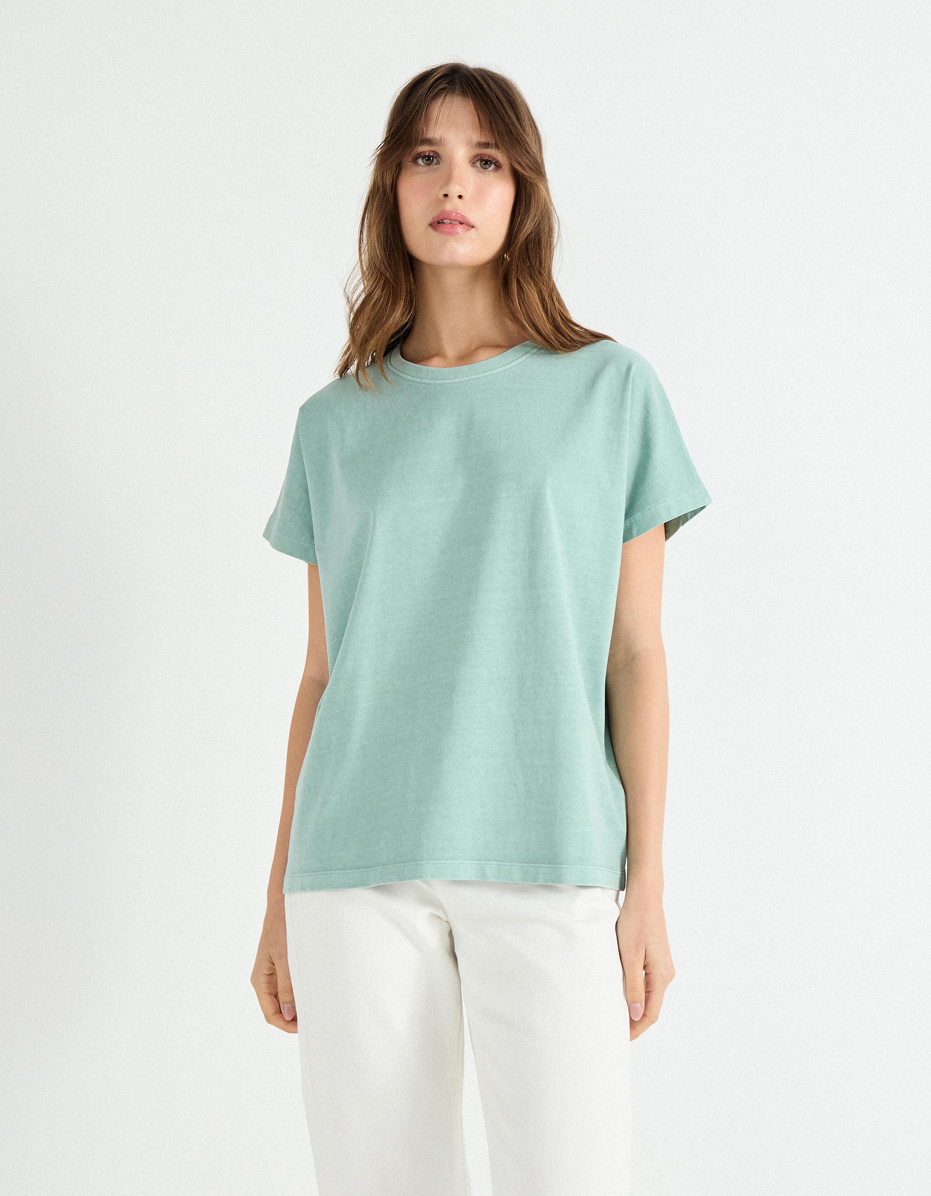 T-shirt, Mulher, Verde Claro
