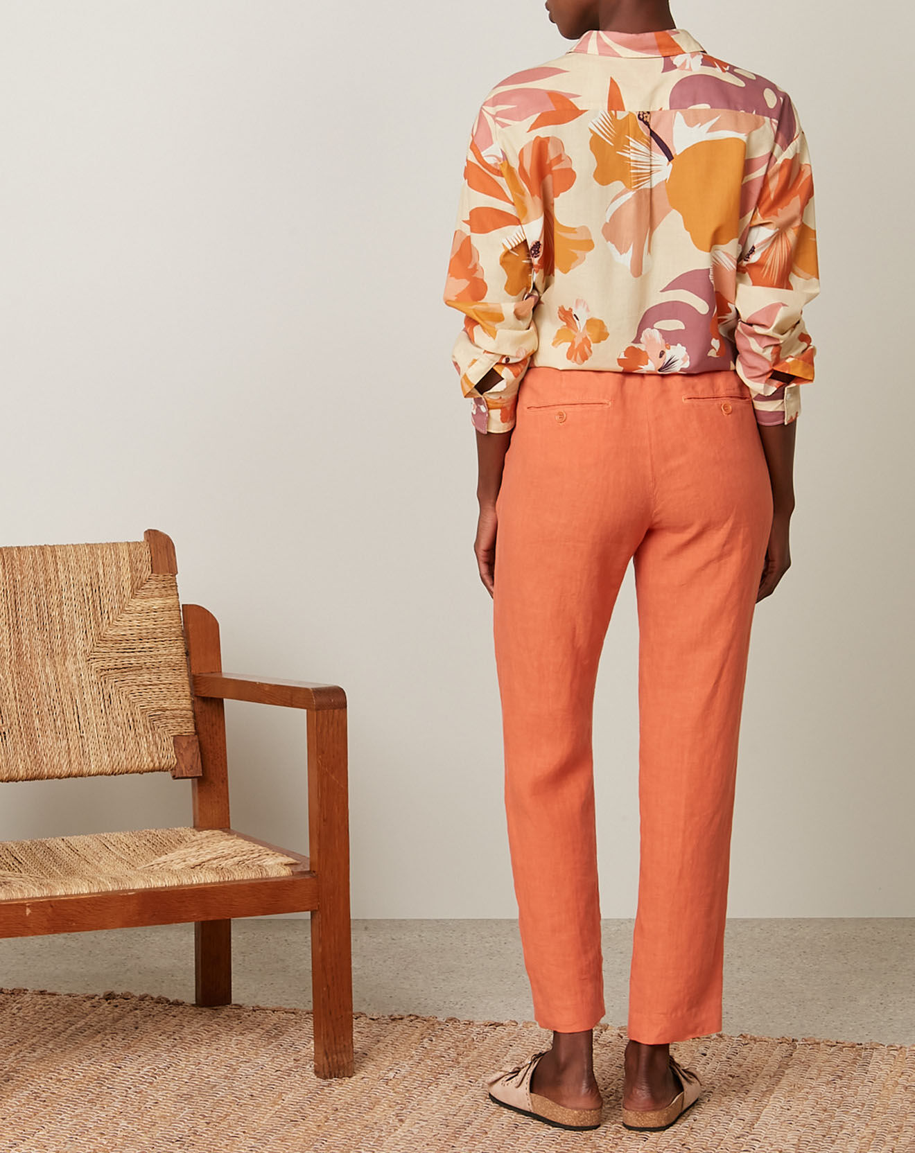 Hartford Pantalon 100% Lin Pirouette sunrise