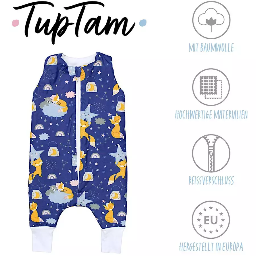 TupTam Baby Winter Schlafsack mit Beinen dunkelblau
