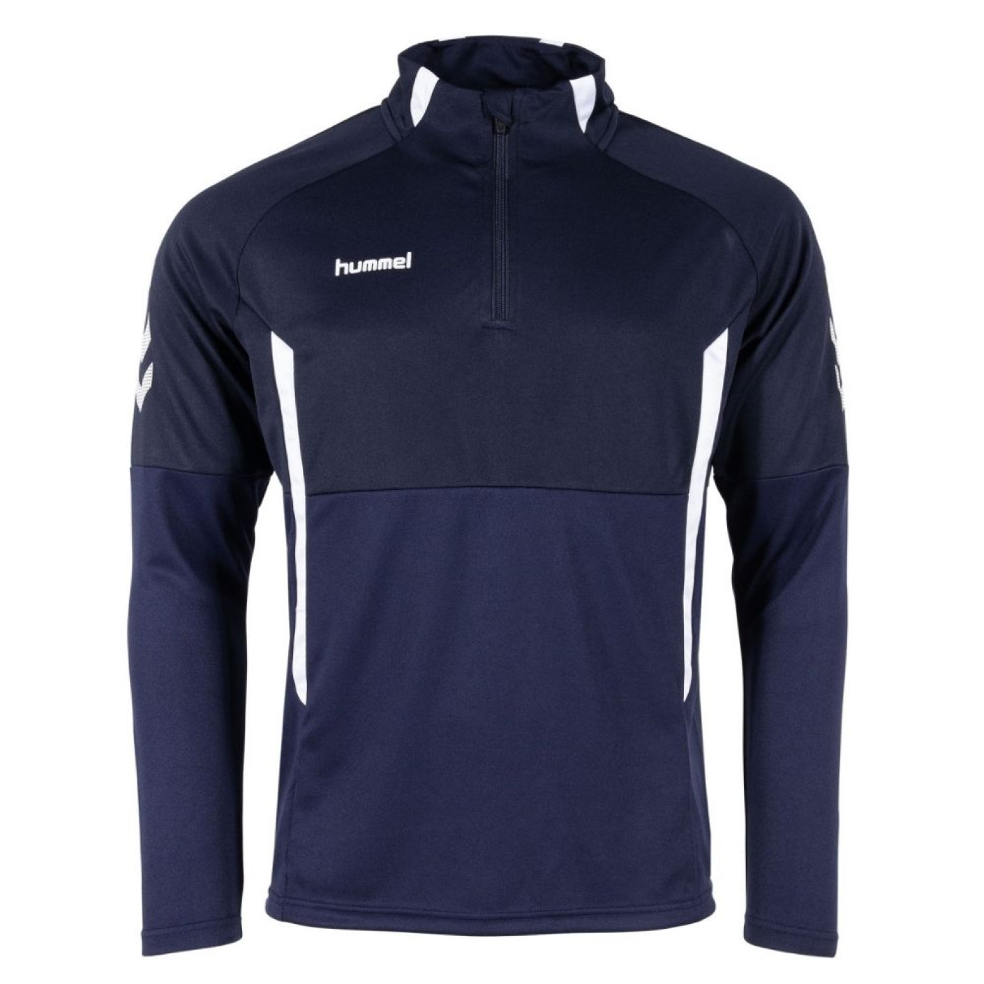 Hummel Authentic 1/4-Zip Trainingstrui Kids Donkerblauw Wit