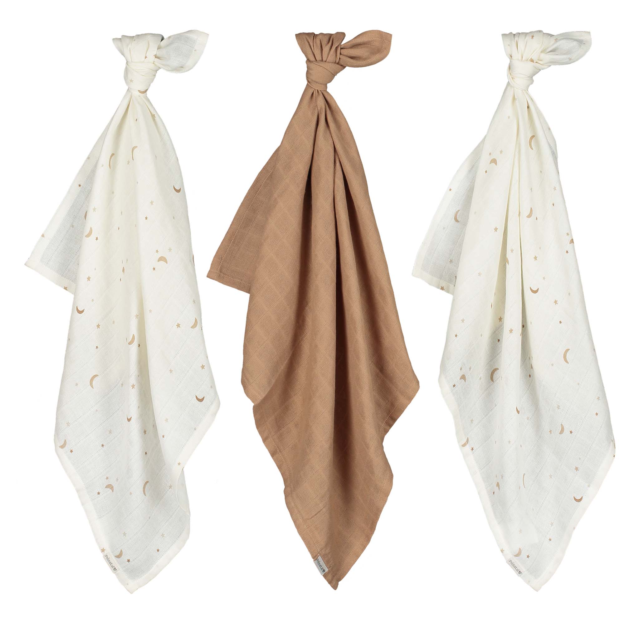 Prénatal hydrofiele luiers 3 stuks  beige