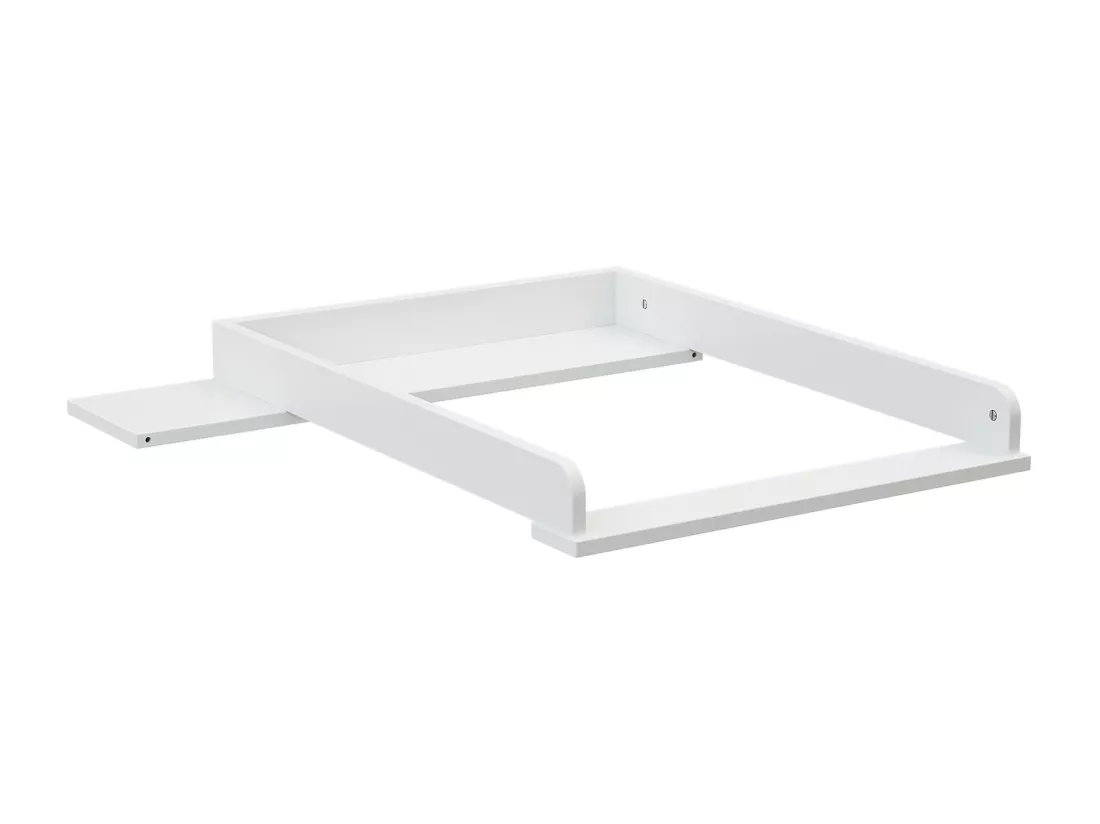 Commode bébé 3 tiroirs avec plan à langer en bois 50 cm UNO - Blanc