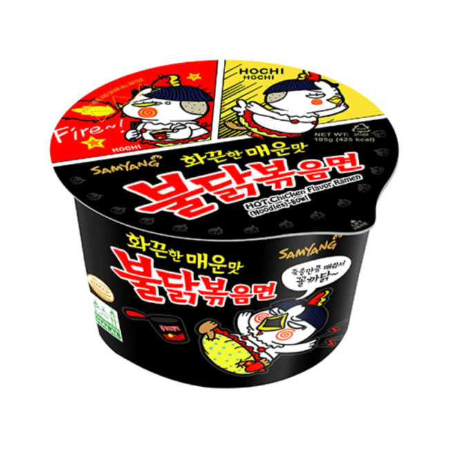 Samyang Instant Grote Kom Noodles Heet Kip 105g