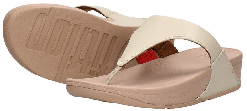 Fitflop Lulu Leather Toepost gebroken wit