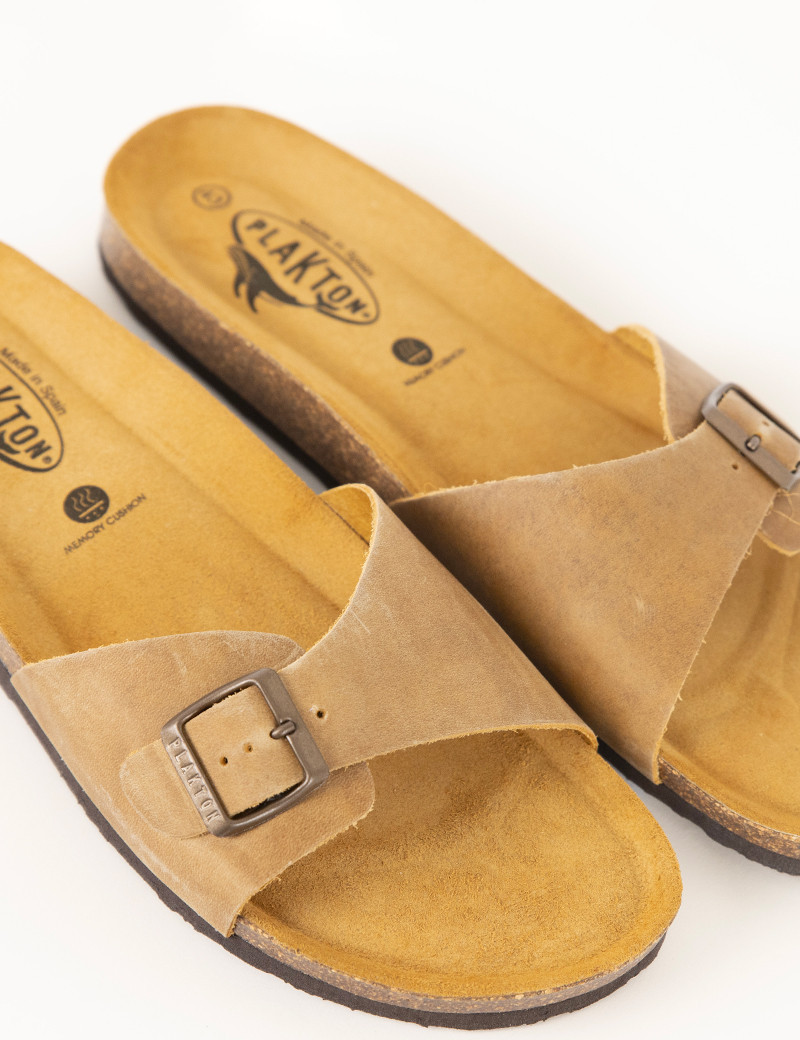 PLAKTON MULES HOMME SIMPLE BRIDE BEIGE