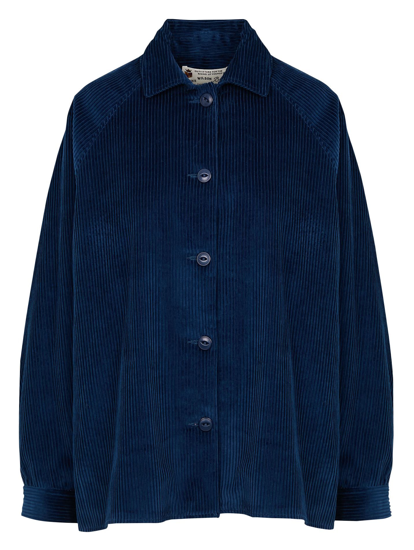 FRANCESCA - Veste col classique en coton | Bleu