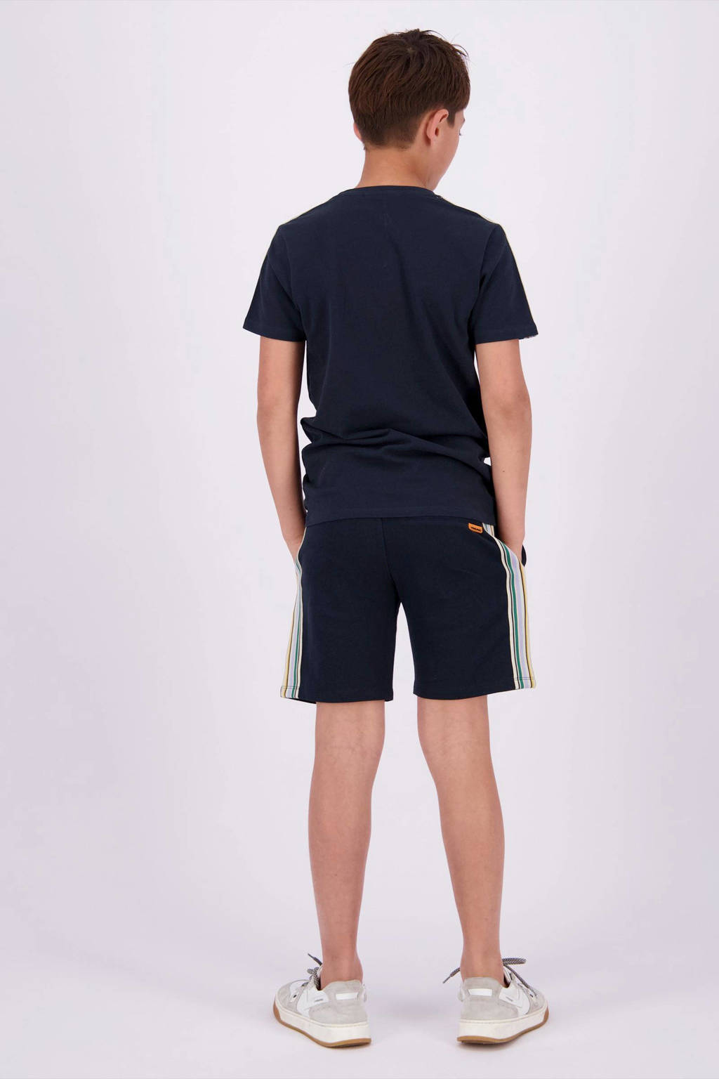Vingino T-shirt Jape donkerblauw/geel
