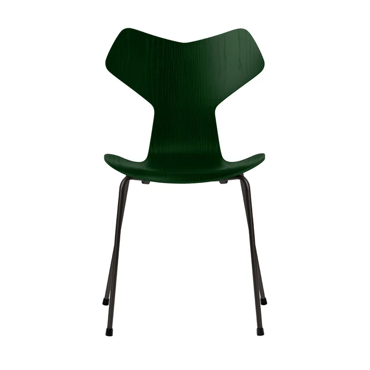 Fritz Hansen - Grand Prix Stuhl, schwarz / Esche evergreen gefärbt