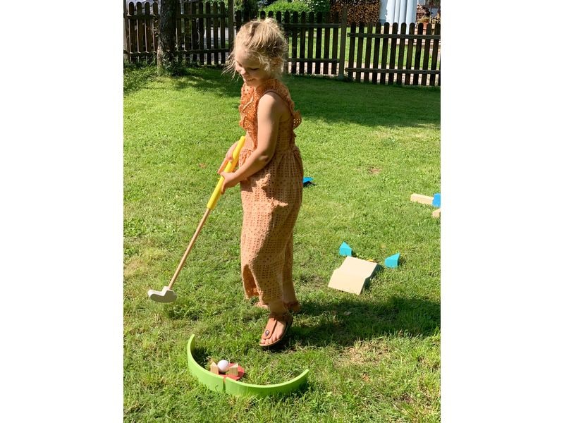 small foot Minigolf-Set Active Active Kinder-Minigolf-Spiel mit flexiblen Elementen für den Garten