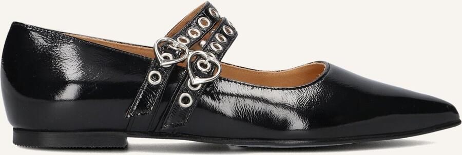 TORAL Ballerina Dames Coeur Maat: 38 Materiaal: Lakleer Kleur: Zwart