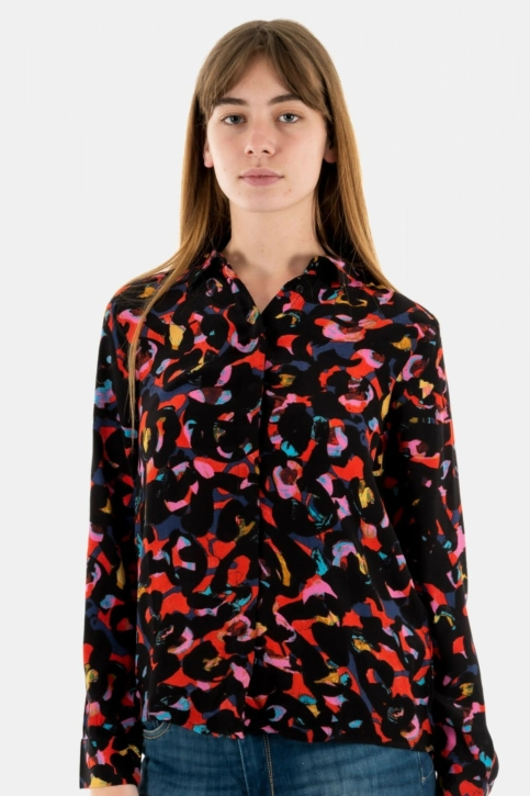 chemisier ichi kimli 201725 poppy red print mix 1