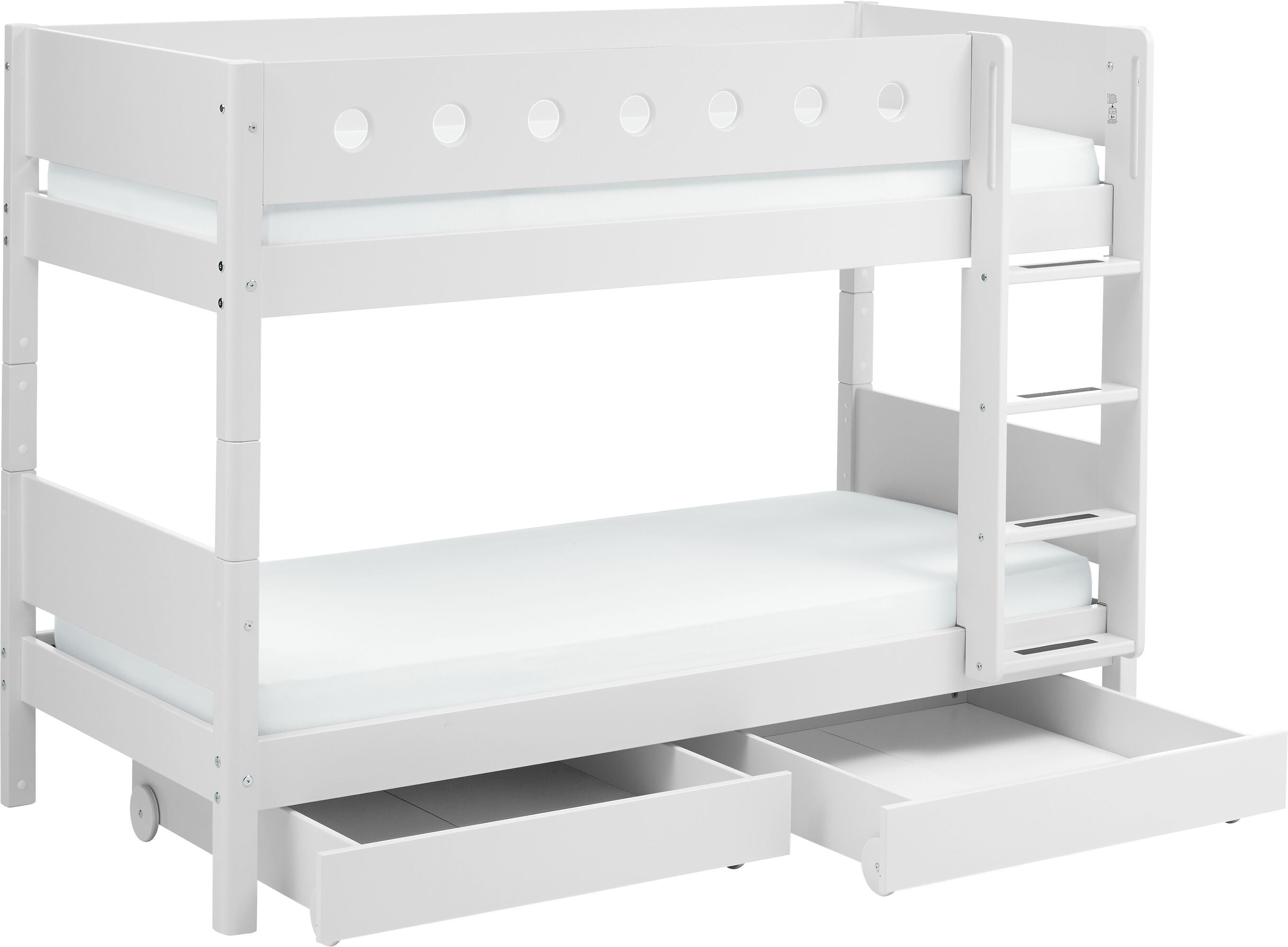 Flexa WHITE Etagenbett - Weiss / B: 109.0 cm x T: 210.0 cm x H: 154.0 cm