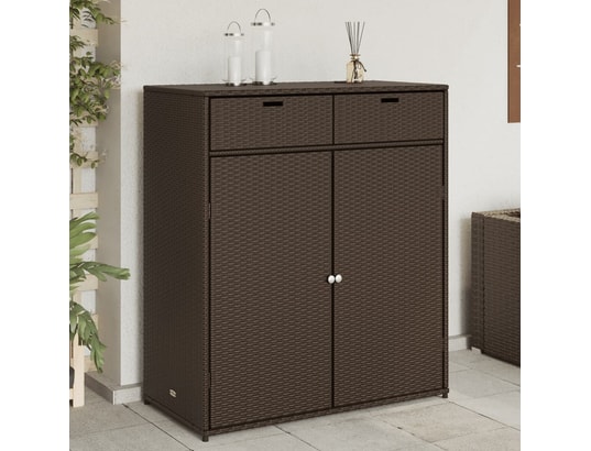 VIDAXL - Armoire de jardin Armoire de rangement jardin marron 105x55x113 cm résine tres...