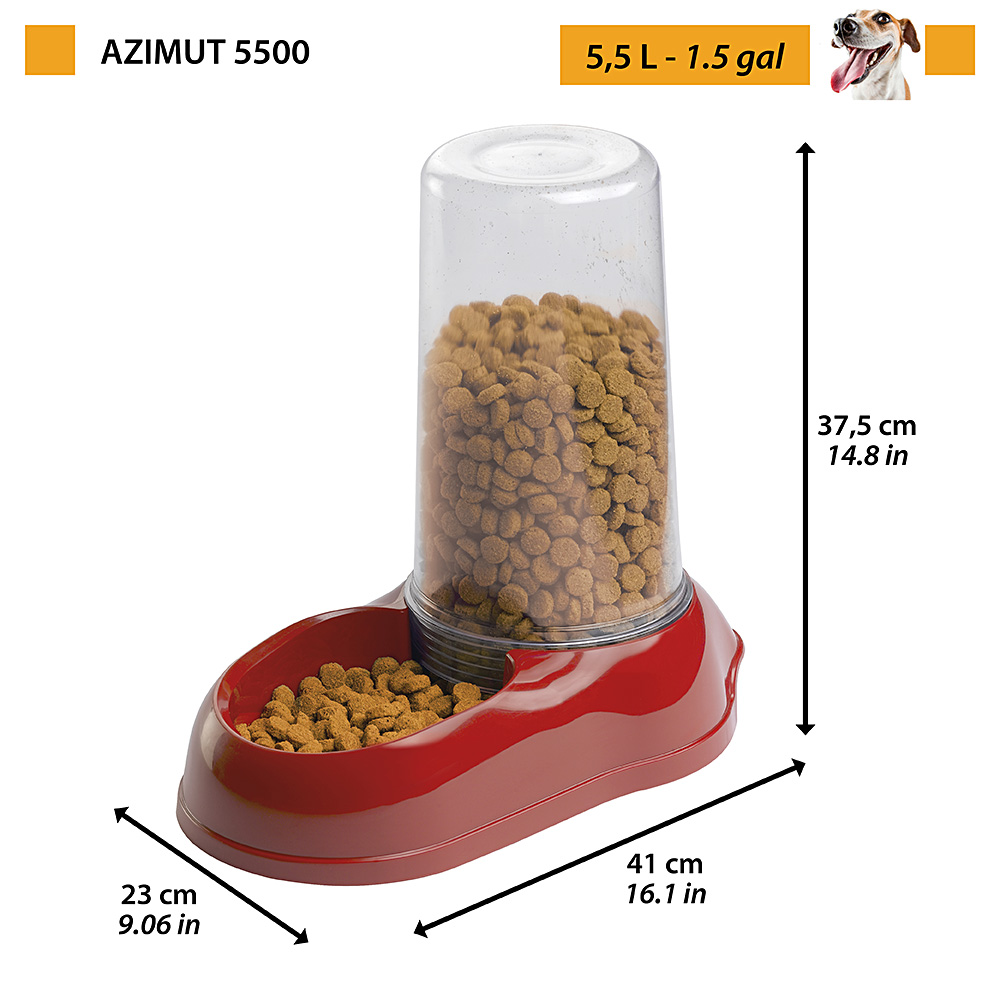 Ferplast distributeur d'eau ou nourriture pour grands chiens azimut 5500 dispenser pour animaux 5,5 litres mangeoire pour