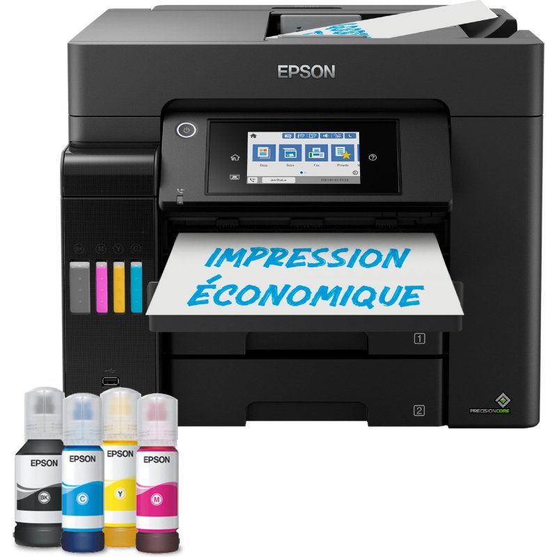Epson ECOTANK ET-5855 Imprimante multifonction à réservoir d'encre 4 en 1 - Wifi - A4 couleur