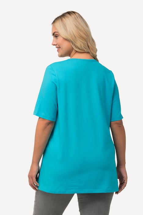 T-Shirt, A-Linie, Carree-Ausschnitt, Halbarm
