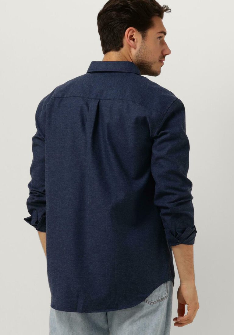 ANERKJENDT blauwe anerkjendt casual overhemd akkonrad melange shirt