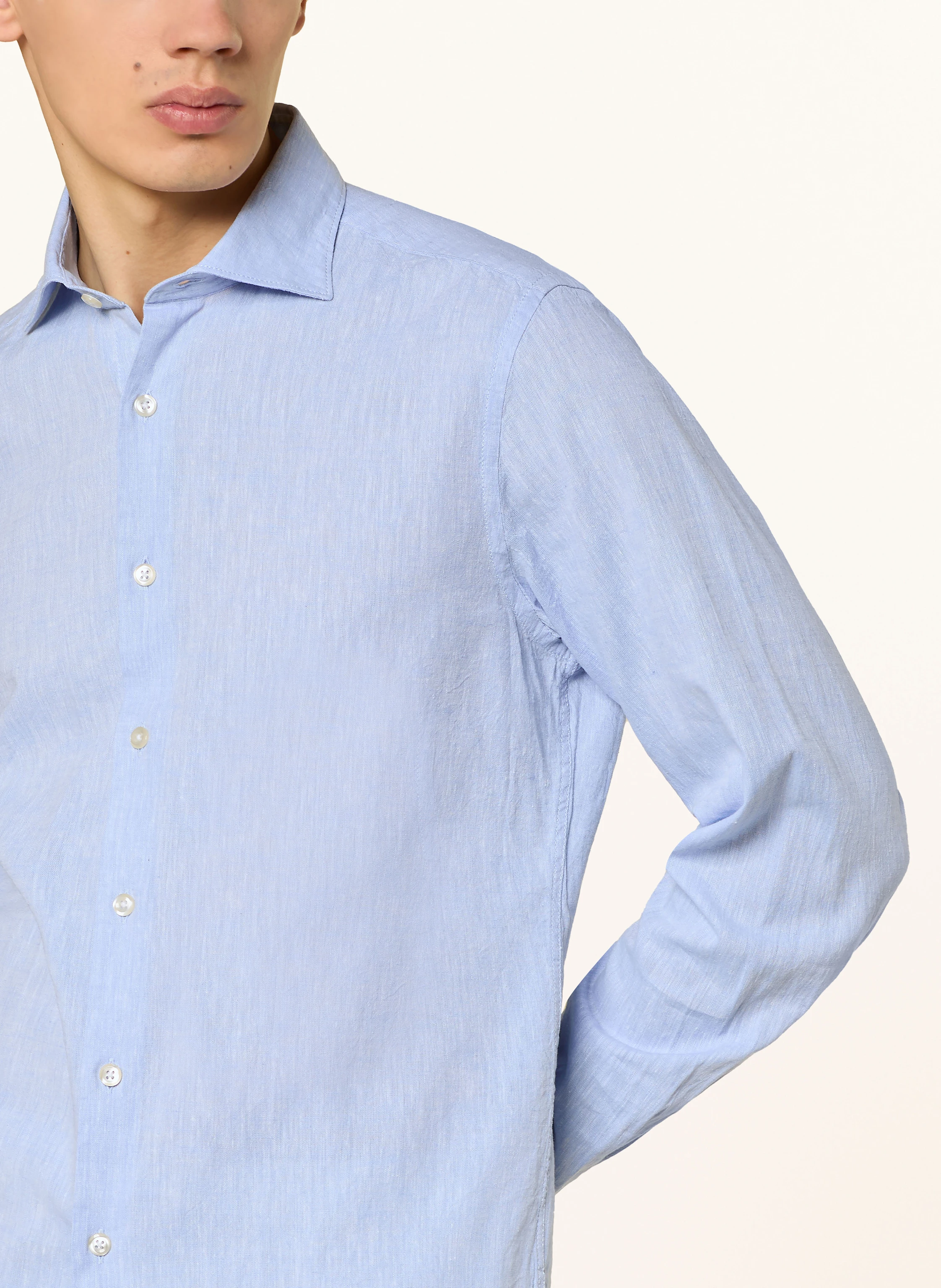 Roy Robson Hemd Slim Fit mit Leinen