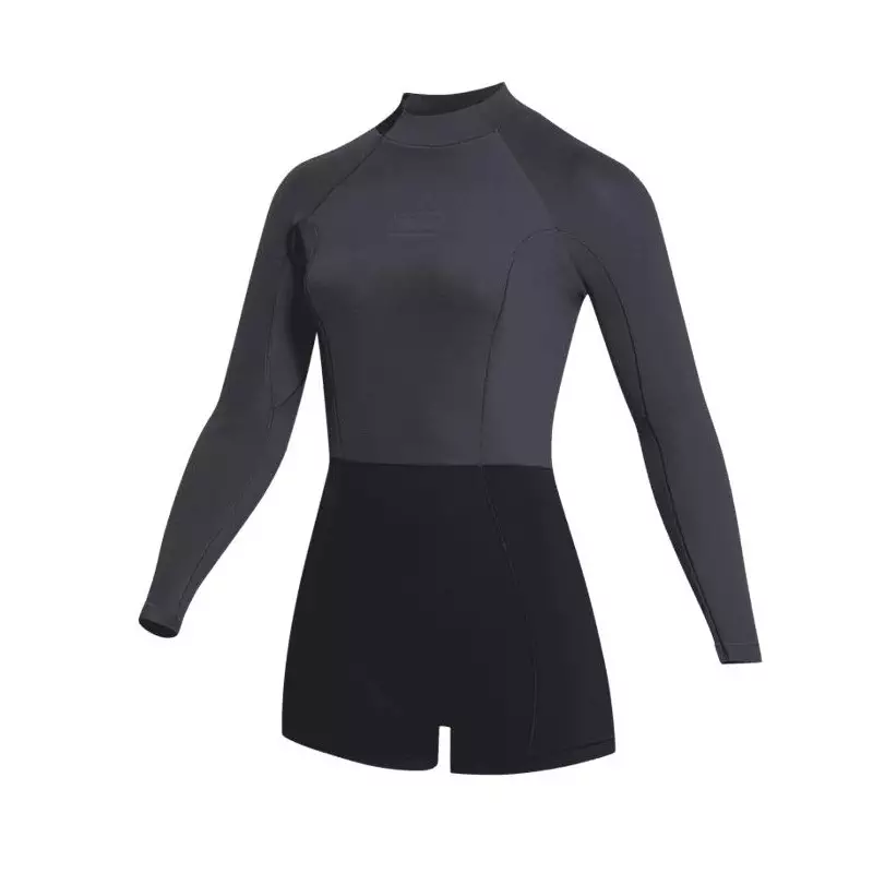 Combinaison shorty femme MYSTIC Lunar Longarm 2/2mm Backzip Black