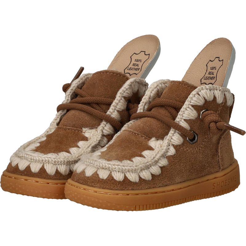 Shoesme Veterboots Cognac Meisjes
