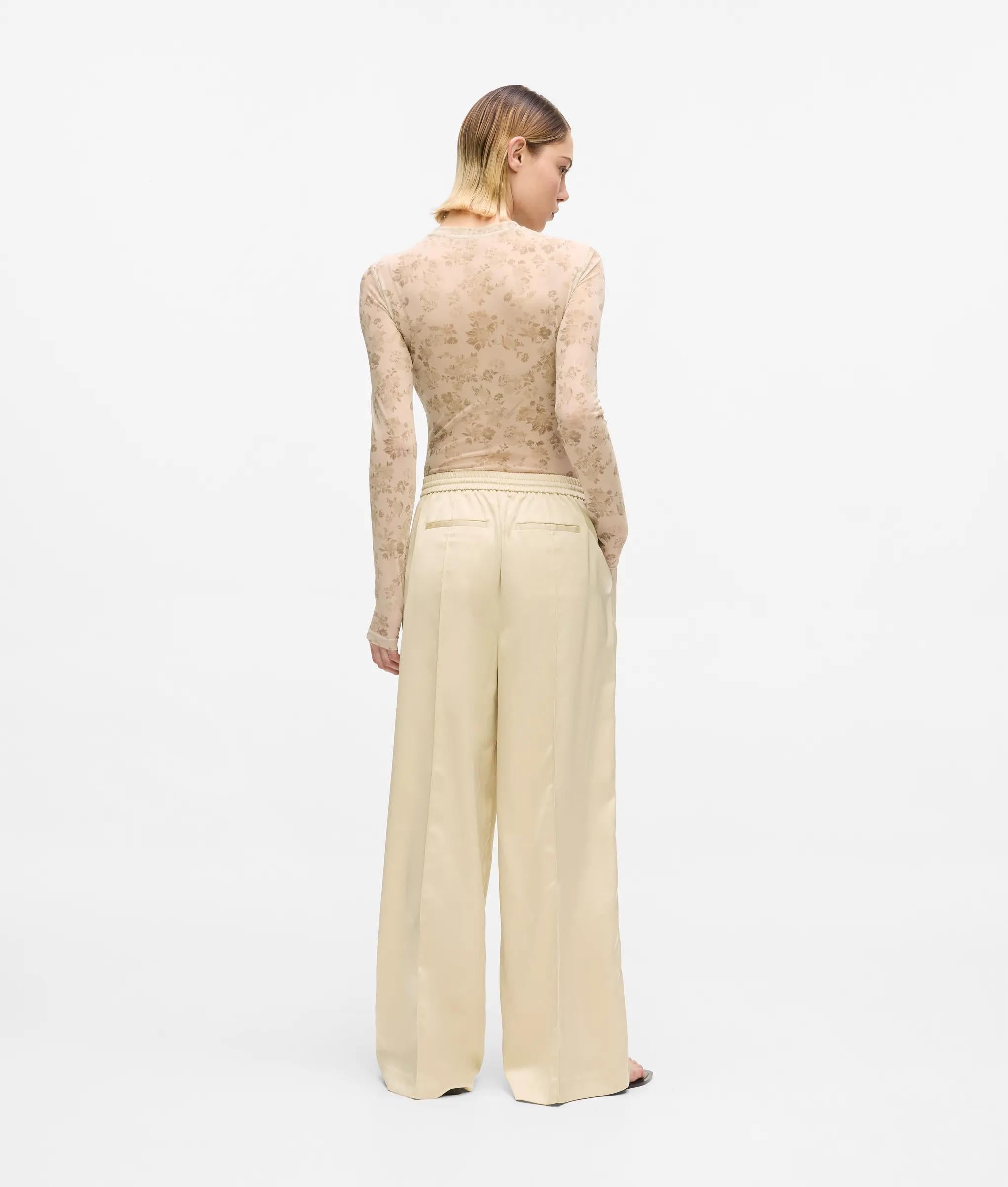 Wide-leg satijn broeken