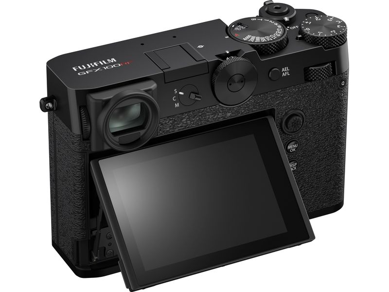 Fujifilm Fotokamera GFX 100RF Schwarz GFX-Kamera mit fest verbautem Objektiv und bringt die Mittelformat-Bildqualität in ein ultrakompaktes Design