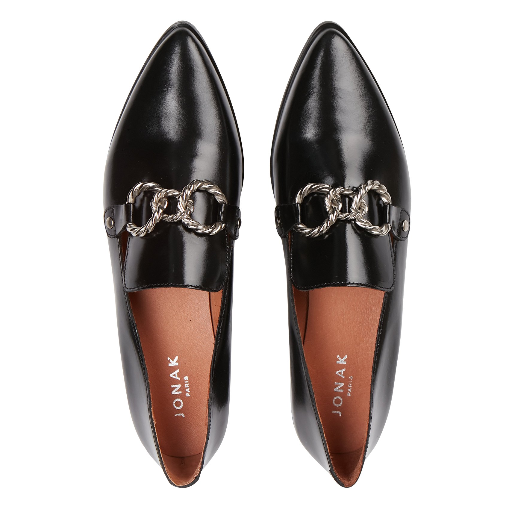 ALICANTE - Mocassins à boucles en cuir | Noir