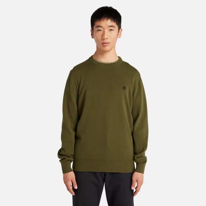 Pull à col rond Williams River pour homme en vert