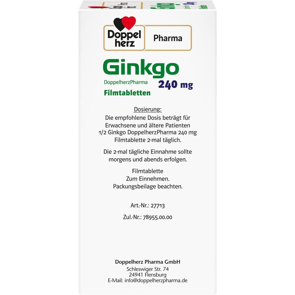 DoppelherzPharma Ginkgo 240 mg