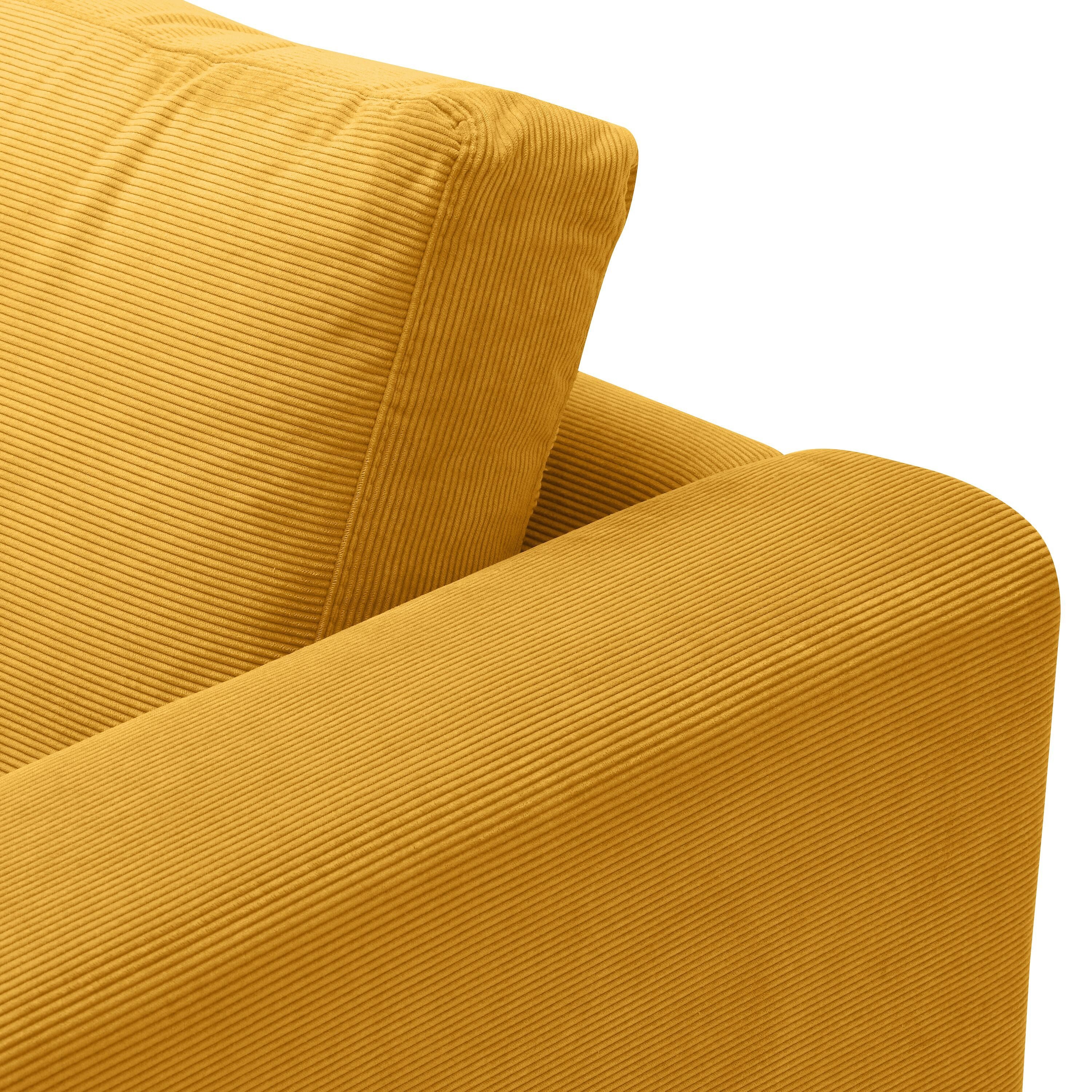 DIENER Ecksofa - Senf / B: 235.0 cm x T: 156.0 cm x H: 81.0 cm