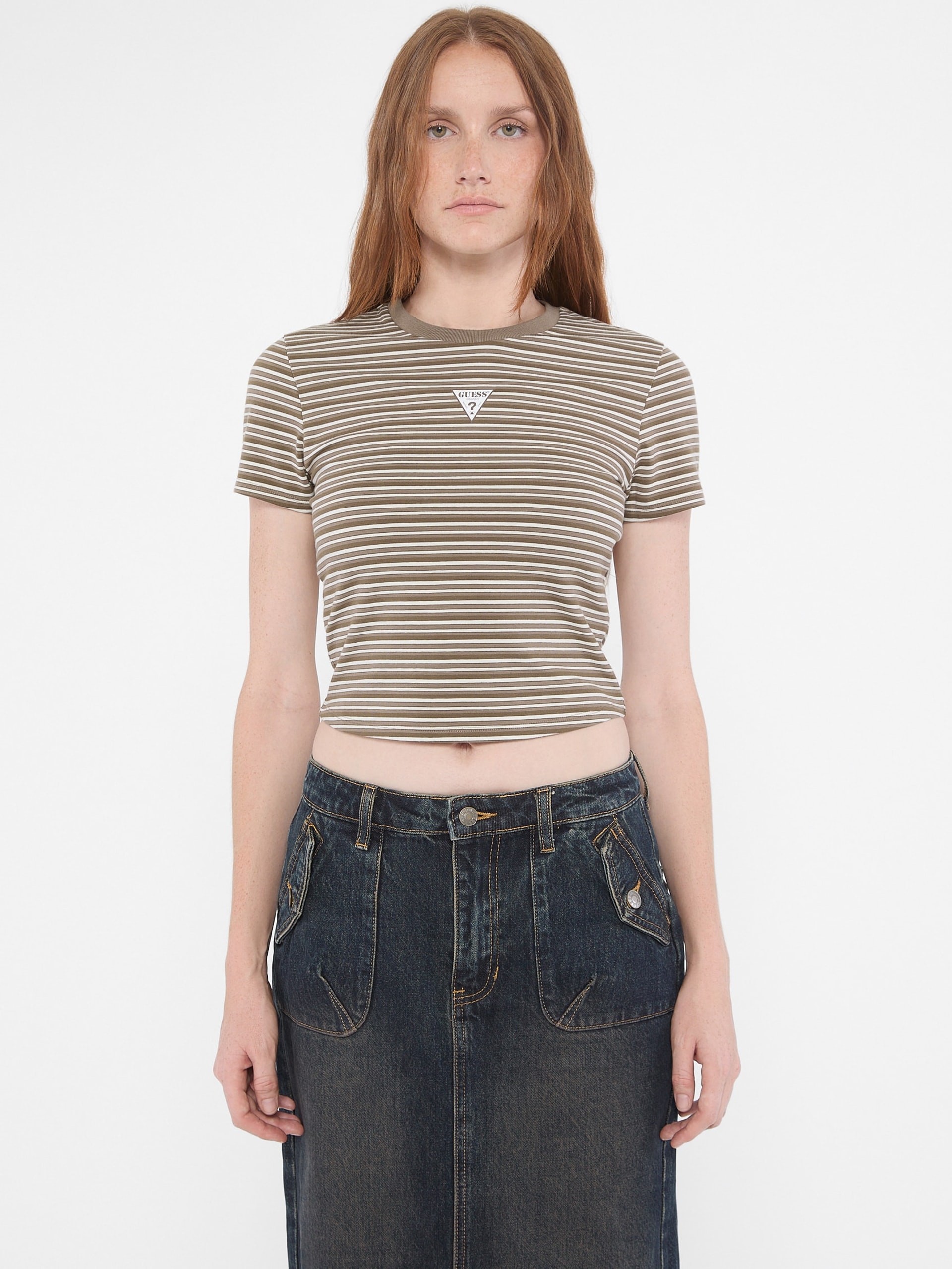 Camiseta infantil listrada GUESS Originals