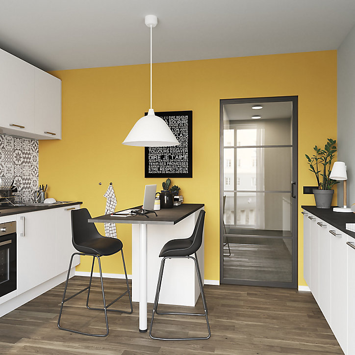 Porte coulissante Loft noire 4 vitrages H.204 x l.83 cm