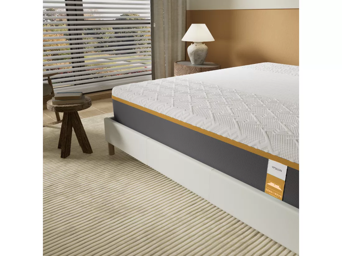 Matelas 180x200cm Ferme, Latex Naturel et Gel Mémoire De Forme, 28 Cm D'épaisseur
